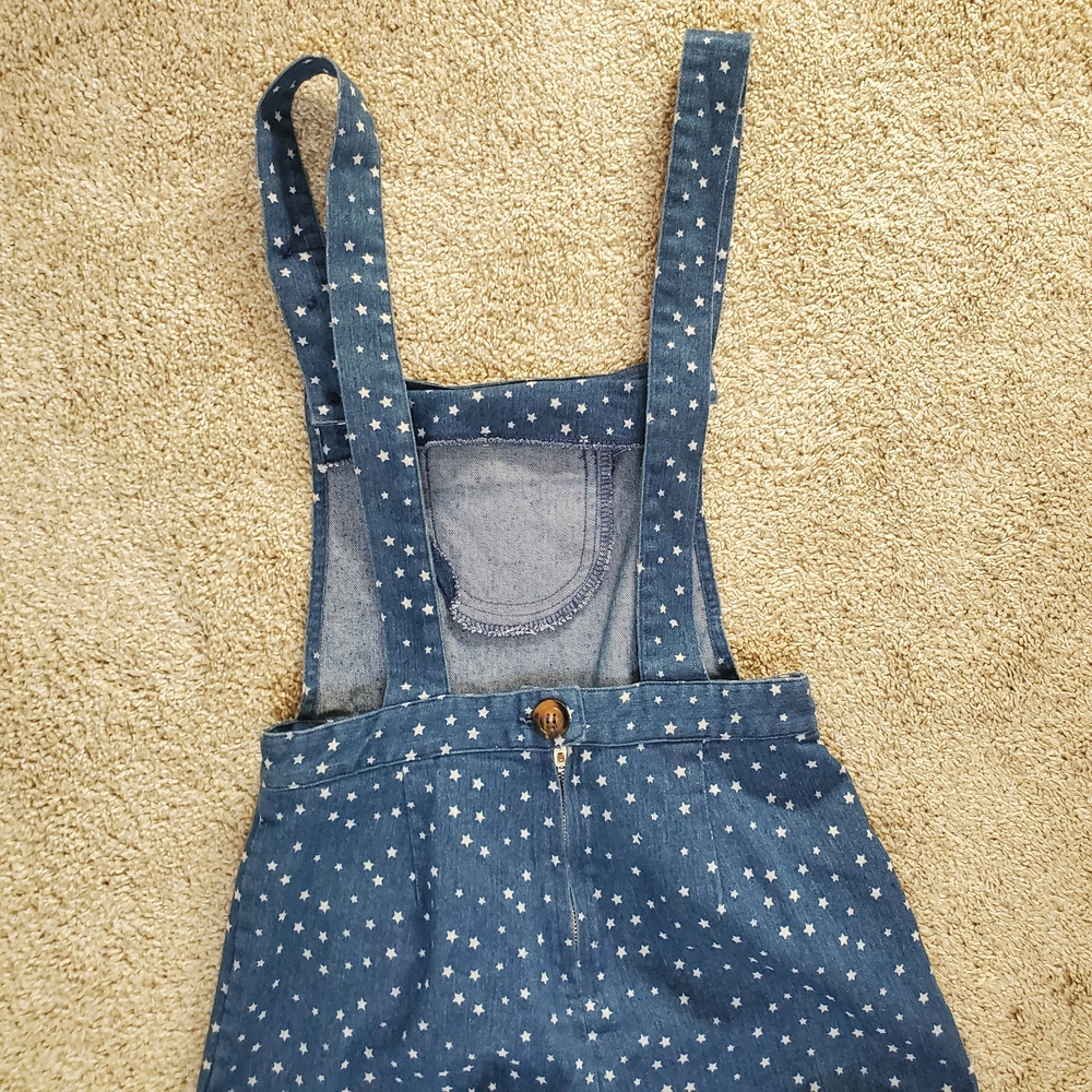 Anthropologie Saint Geraldine Star Print Denim Overalls XS - Very Good Condition - Picture 12 of 13